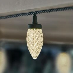 Home Accents Holiday 100 Count Warm White Faceted C9 LED Lights -Christmas Decor Shop home accents holiday christmas string lights 24rt3692415ww 66 1000