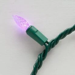 Home Accents Holiday 16.33 Ft. 50-Light Purple LED Faceted C3 Super Bright Constant-On Light String -Christmas Decor Shop home accents holiday christmas string lights ty826 1415 fc3 a0 1000