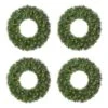 Home Accents Holiday 24 In. Wesley Long Needle Pine LED Pre-Lit Artificial Christmas Wreath (4 Pack) -Christmas Decor Shop home accents holiday christmas wreaths 23pg80016 64 1000
