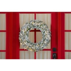 Home Accents Holiday 30 In Starry Light Battery Operated Flocked Frasier Fir LED Pre-Lit Artificial Wreath With Timer 10 Home Accents Holiday 30 In Starry Light Battery Operated Flocked Frasier Fir LED Pre-Lit Artificial Wreath With Timer -Christmas Decor Shop home accents holiday christmas wreaths 2560120hd 1 40 1000
