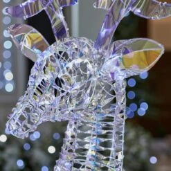 Home Accents Holiday 6 Ft. Iridescent Twist LED Iridescent Buck Holiday Yard Decoration Y31 -Christmas Decor Shop home accents holiday christmas yard decorations 21gm11814 1d 1000