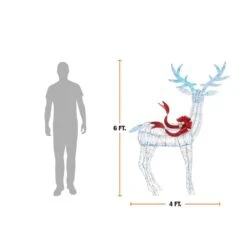 Home Accents Holiday 6 Ft. Iridescent Twist LED Iridescent Buck Holiday Yard Decoration Y31 -Christmas Decor Shop home accents holiday christmas yard decorations 21gm11814 a0 1000