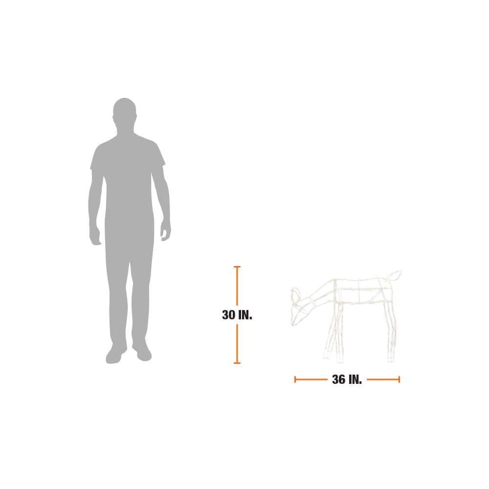 Home Accents Holiday 3 Ft. LED Wire Doe Holiday Yard Decoration Y32 6 Home Accents Holiday 3 Ft. LED Wire Doe Holiday Yard Decoration Y32 - Image 4