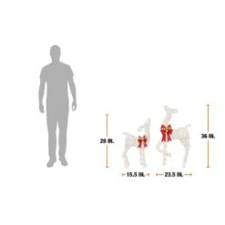 Home Accents Holiday 2-Piece Polar Wishes LED Deer Holiday Yard Decoration Y38 -Christmas Decor Shop home accents holiday christmas yard decorations 23rt40619114 a0 1000