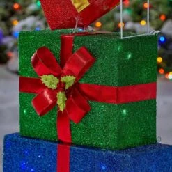 Home Accents Holiday 4.5 Ft. Yuletide Lane LED Stacked Gift Boxes Holiday Yard Decoration Y21 -Christmas Decor Shop home accents holiday christmas yard decorations 23rt54520141 1d 1000