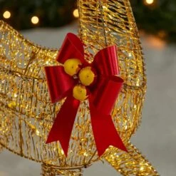 Home Accents Holiday 5 Ft. Polar Wishes LED Golden Standing Buck Holiday Yard Decoration Y42 -Christmas Decor Shop home accents holiday christmas yard decorations 24rt17824181 66 1000