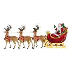 Home Accents Holiday 9 Ft. Giant-Sized LED Santa's Sleigh With Reindeer Holiday Yard Decoration Y9 -Christmas Decor Shop home accents holiday christmas yard decorations 25pa02782 40 1000