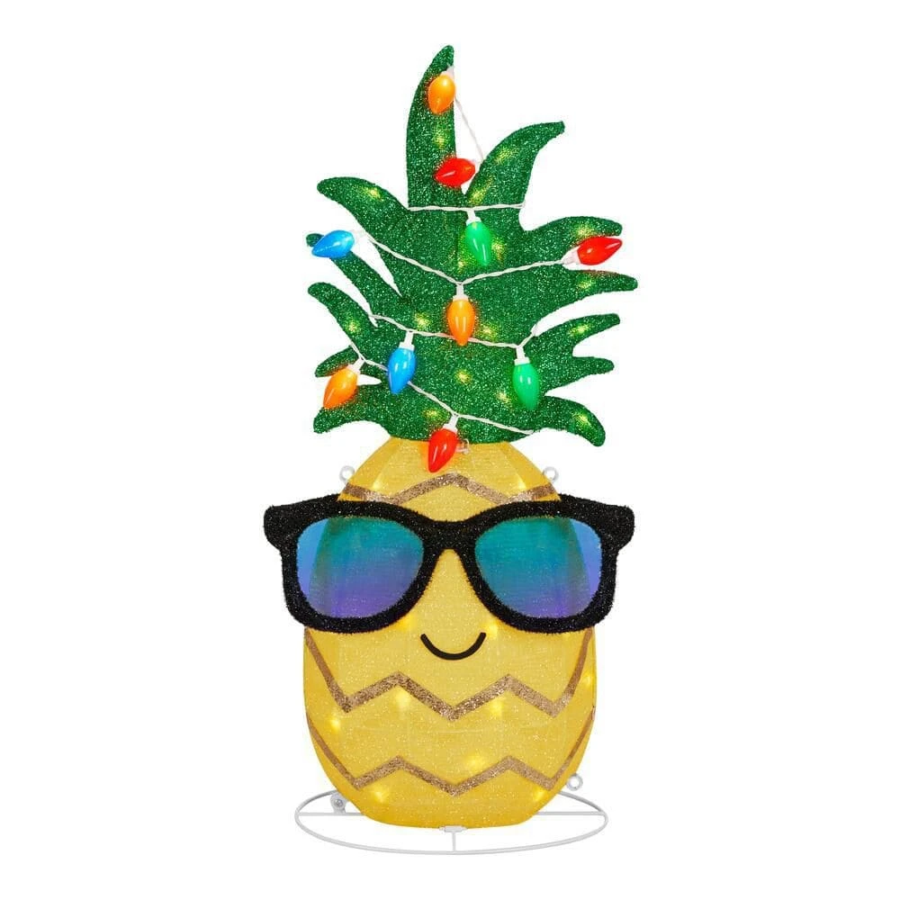 Home Accents Holiday 3 Ft. Coastal LED Pineapple Holiday Yard Decoration Y51 3 Home Accents Holiday 3 Ft. Coastal LED Pineapple Holiday Yard Decoration Y51