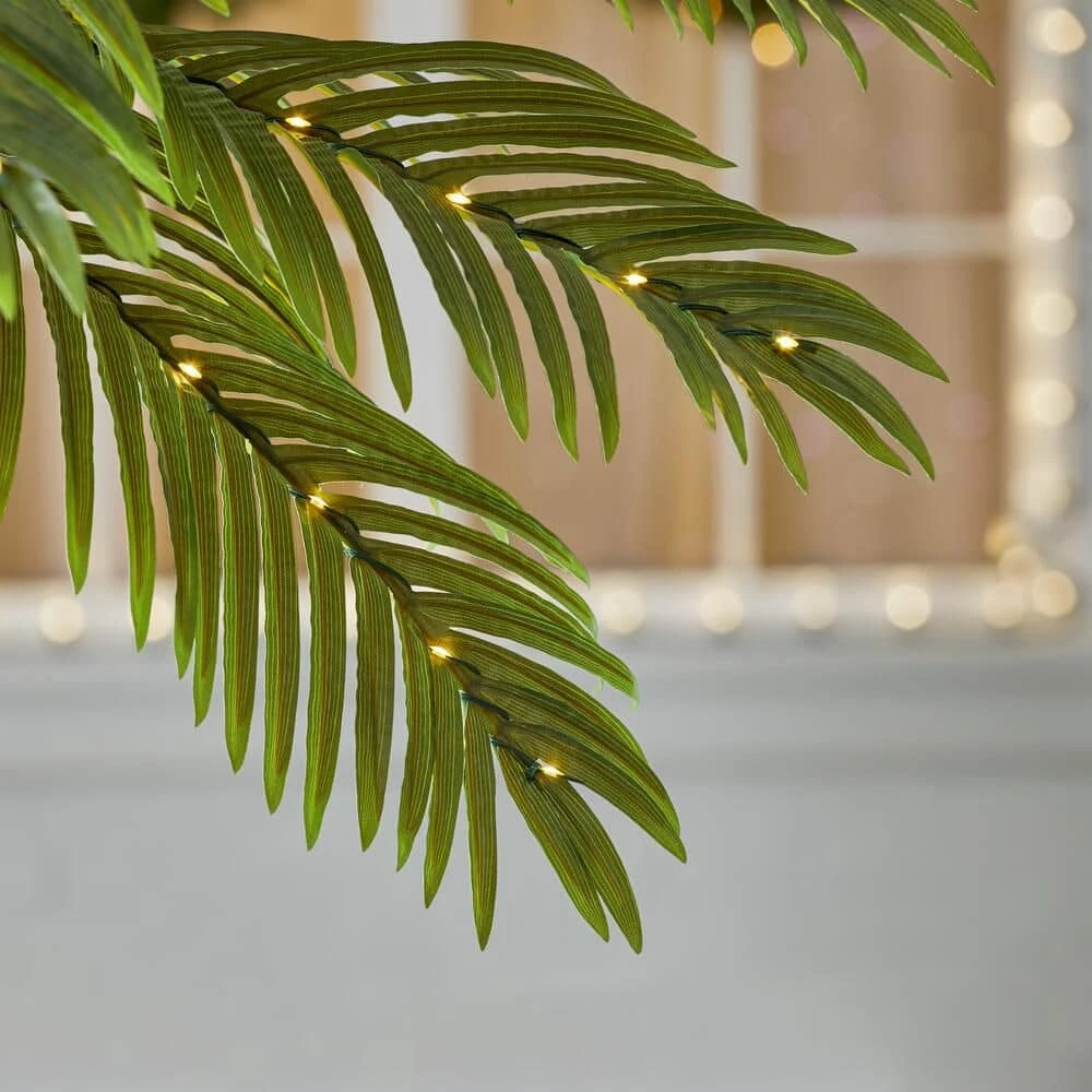 Home Accents Holiday 6 Ft. Coastal LED Double Palm Tree Holiday Yard Decoration Y54 7 Home Accents Holiday 6 Ft. Coastal LED Double Palm Tree Holiday Yard Decoration Y54 - Image 5