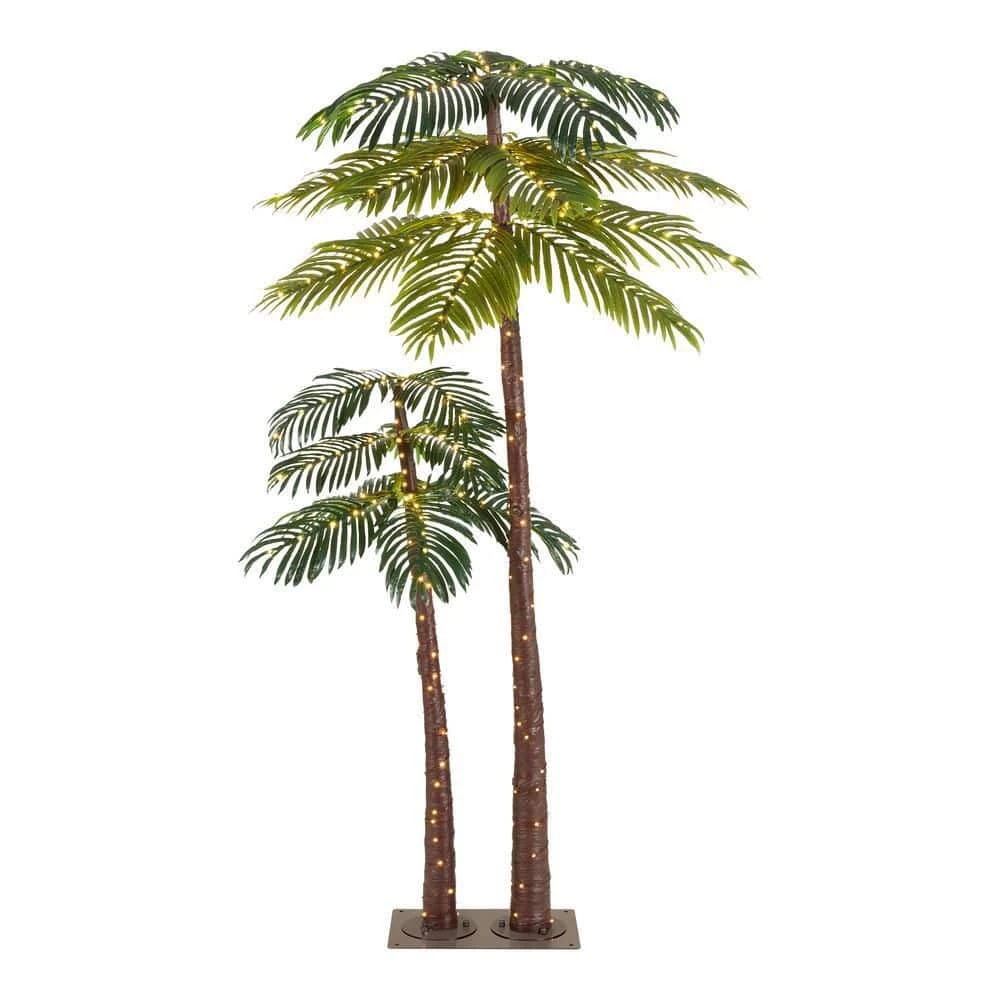 Home Accents Holiday 6 Ft. Coastal LED Double Palm Tree Holiday Yard Decoration Y54 3 Home Accents Holiday 6 Ft. Coastal LED Double Palm Tree Holiday Yard Decoration Y54