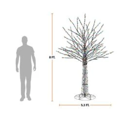 Home Accents Holiday 8 Ft. Giant-Sized LED Pre-Lit Bare Branch Tree Holiday Yard Decoration -Christmas Decor Shop home accents holiday christmas yard decorations 4407463br02uho1 40 1000