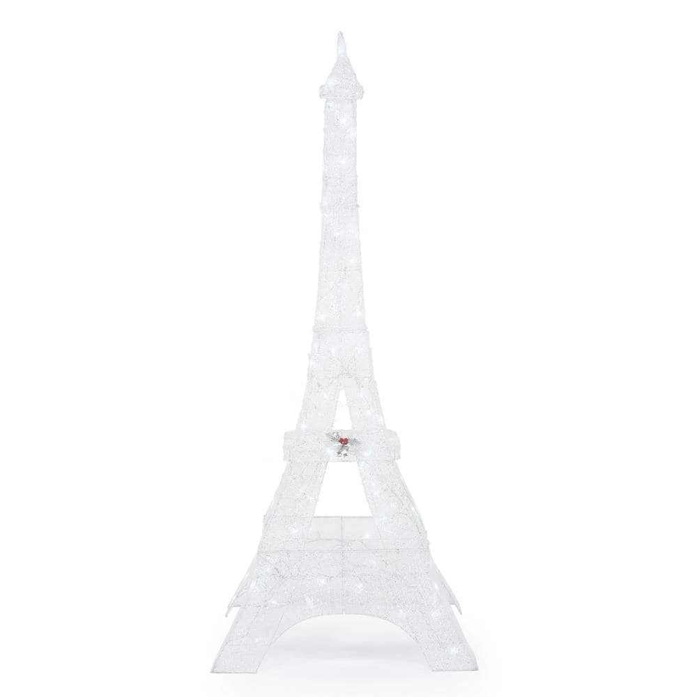 Home Accents Holiday 86 In. LED Lighted Twinkling Eiffel Tower 3 Home Accents Holiday 86 In. LED Lighted Twinkling Eiffel Tower