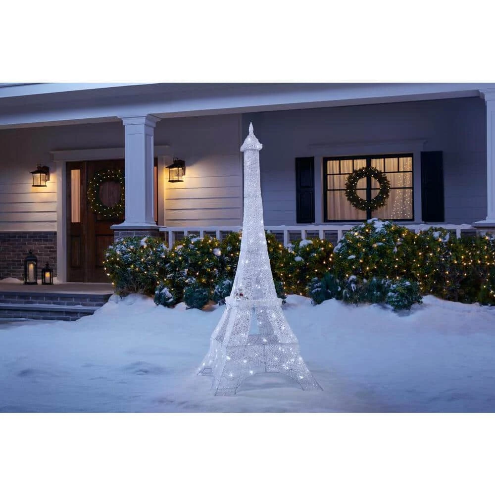 Home Accents Holiday 86 In. LED Lighted Twinkling Eiffel Tower 4 Home Accents Holiday 86 In. LED Lighted Twinkling Eiffel Tower - Image 2
