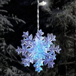 Home Accents Holiday 70 Count Cool White Dome LED Icicle Lights With 5 3D Snowflakes -Christmas Decor Shop home accents holiday icicle lights ty717 1315 a0 1000