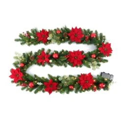 12 Ft. Berry Bliss Battery Operated LED Pre-Lit Artificial Christmas Garland