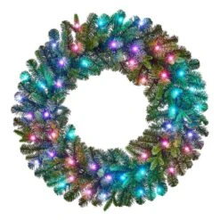 30 In Prelit Twinkly Swiss Mountain Wreath -Christmas Decor Shop home decorators collection christmas wreaths 22pg80058 1f 1000
