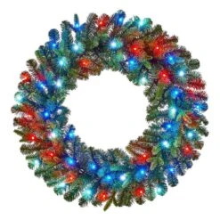 30 In Prelit Twinkly Swiss Mountain Wreath -Christmas Decor Shop home decorators collection christmas wreaths 22pg80058 44 1000