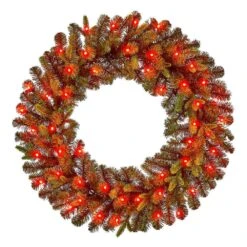 30 In Prelit Twinkly Swiss Mountain Wreath -Christmas Decor Shop home decorators collection christmas wreaths 22pg80058 66 1000