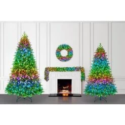 30 In Prelit Twinkly Swiss Mountain Wreath -Christmas Decor Shop home decorators collection christmas wreaths 22pg80058 c3 1000