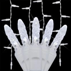 7 Ft. 70-Light M5 LED Cool White Twinkle Icicle Light Set