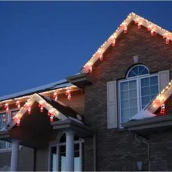 70-Count Red/Pure White Christmas Roofline Decor LED Candy Cane Artisticks (Set Of 2) -Christmas Decor Shop icicle lights ds 62106 c3 1000