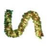 9Ft Christmas Garland Prelit With 50 Lights, Bristle, Pine Cones, Holly Berries -Christmas Decor Shop joyfy christmas garland 30074 b 64 1000