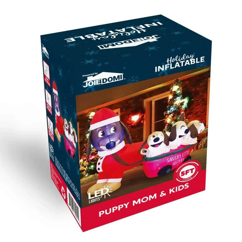 3.25 Ft H And 6.25 Ft W Long Christmas Puppy Inflatable With Built-in LEDs,Self-Inflatable For Dachshund Yard Decoration 4 3.25 Ft H And 6.25 Ft W Long Christmas Puppy Inflatable With Built-in LEDs,Self-Inflatable For Dachshund Yard Decoration - Image 2