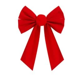12 Pack Christmas Red Ornament Velvet Bows 13 In. Long By 9 In. Wide Decorative Christmas Bow, Wreath Garland Tree Decor