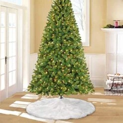 4 Ft. L White Faux Fur Christmas Tree Skirt -Christmas Decor Shop joyfy christmas tree skirts 10632 1f 1000