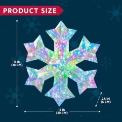 15 In Prismatic Iridescent Snowflake Light Decorations, Prismatic Christmas Decor -Christmas Decor Shop joyfy christmas yard decorations 32212 b 1f 1000