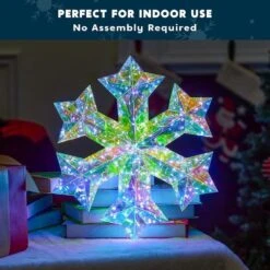 15 In Prismatic Iridescent Snowflake Light Decorations, Prismatic Christmas Decor -Christmas Decor Shop joyfy christmas yard decorations 32212 b 4f 1000