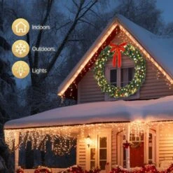60 In. Pre-lit LED Artificial Christmas Garland With Red Bow -Christmas Decor Shop karl home christmas garland 326121641718 e1 1000