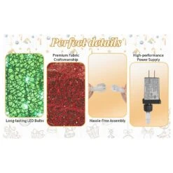 3 Ft. Pre-Lit LED Green Christmas Wreath With Bow Holiday Outdoor Indoor Decoration -Christmas Decor Shop karl home christmas garland k1g61000516 1d 1000