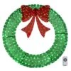5 Ft. Green Pre-lit Outdoor Large Wreath LED Artificial Christmas Garland With Red Bows -Christmas Decor Shop karl home christmas garland k2g61000062 64 1000