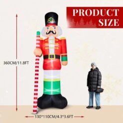 12 Ft. X 4.2 Ft. Pre-lit Giant Soldier Christmas Inflatable 10 12 Ft. X 4.2 Ft. Pre-lit Giant Soldier Christmas Inflatable -Christmas Decor Shop karl home christmas inflatables k1g61000602 1f 1000