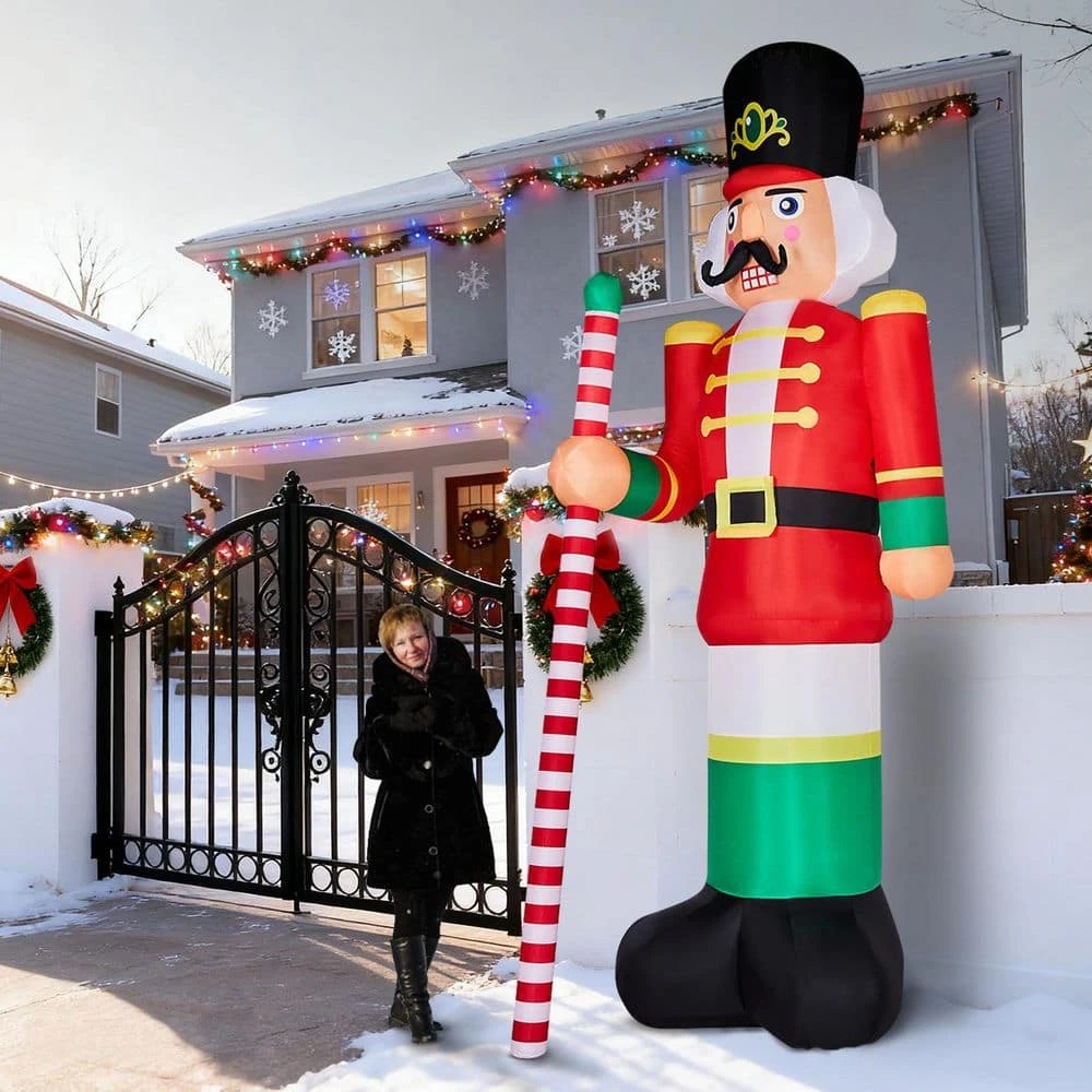 12 Ft. X 4.2 Ft. Pre-lit Giant Soldier Christmas Inflatable 5 12 Ft. X 4.2 Ft. Pre-lit Giant Soldier Christmas Inflatable - Image 3