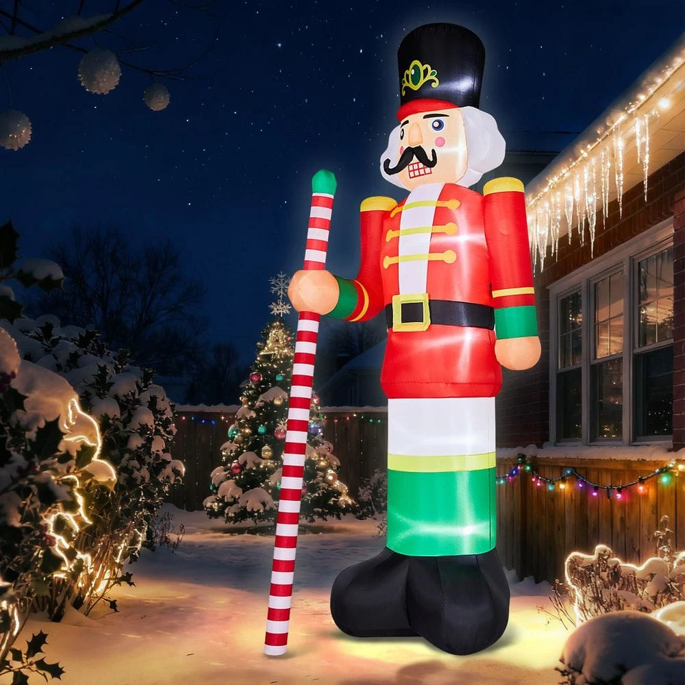 12 Ft. X 4.2 Ft. Pre-lit Giant Soldier Christmas Inflatable 4 12 Ft. X 4.2 Ft. Pre-lit Giant Soldier Christmas Inflatable - Image 2