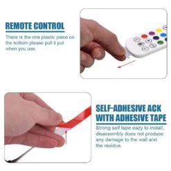 16.4 Ft. LED Auto-Sensing Colorful Lights Strip With 24-Button Remote Control -Christmas Decor Shop karl home christmas string lights 605016573243 44 1000