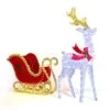 5 Ft. Lighted Reindeer With Sleigh Christmas Yard Decorations -Christmas Decor Shop karl home christmas yard decorations k1g61000431 64 1000