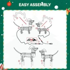 2PCS 28 In. Lighted Dachshund Dogs Christmas Decoration 15 2PCS 28 In. Lighted Dachshund Dogs Christmas Decoration -Christmas Decor Shop karl home christmas yard decorations k1g61000524 76 1000