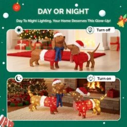 2PCS 28 In. Lighted Dachshund Dogs Christmas Decoration 14 2PCS 28 In. Lighted Dachshund Dogs Christmas Decoration -Christmas Decor Shop karl home christmas yard decorations k1g61000524 fa 1000