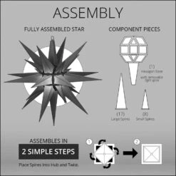 14 In. Illuminated LED Amber Holiday Moravian Star -Christmas Decor Shop kringle traditions christmas novelty lights 72715 4f 1000