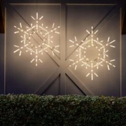 36 In. 105-Light LED Warm White Folding Snowflake Decoration -Christmas Decor Shop kringle traditions christmas novelty lights 79772 1f 1000