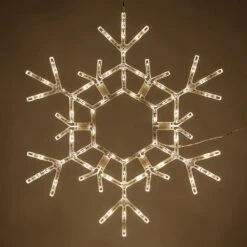 36 In. 105-Light LED Warm White Folding Snowflake Decoration