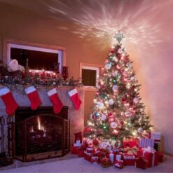 18.50 In. Lighted Projection Tree Topper- Kaleidoscope Set -Christmas Decor Shop lightshow christmas tree toppers 38708 31 1000