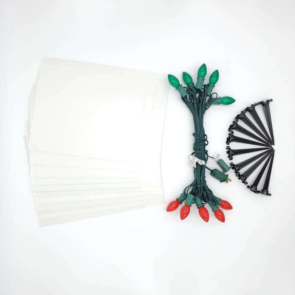 Red And Green Light Electric Luminaria Kit (10-Count String) 7 Red And Green Light Electric Luminaria Kit (10-Count String) - Image 5