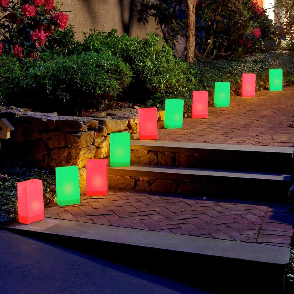 Red And Green Light Electric Luminaria Kit (10-Count String) 5 Red And Green Light Electric Luminaria Kit (10-Count String) - Image 3