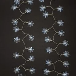 Battery Operated LED White String Lights - Snowflake (Set Of 2) -Christmas Decor Shop lumabase christmas string lights 53302 1f 1000