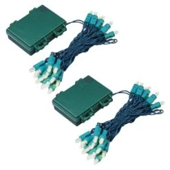 9.5 Ft. 25-Light Warm White Battery Operated String Lights (Set Of 2)