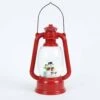 Holiday Snowman In Farmhouse LED Red Lantern -Christmas Decor Shop luxenhome christmas centerpieces whdl679 64 1000
